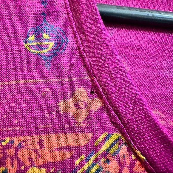 LUCKY BRAND BOHO PERSIAN CARPET‎ SHORT SLEEVE PULLOVER TEE SMALL *FLAW - Picture 3 of 9